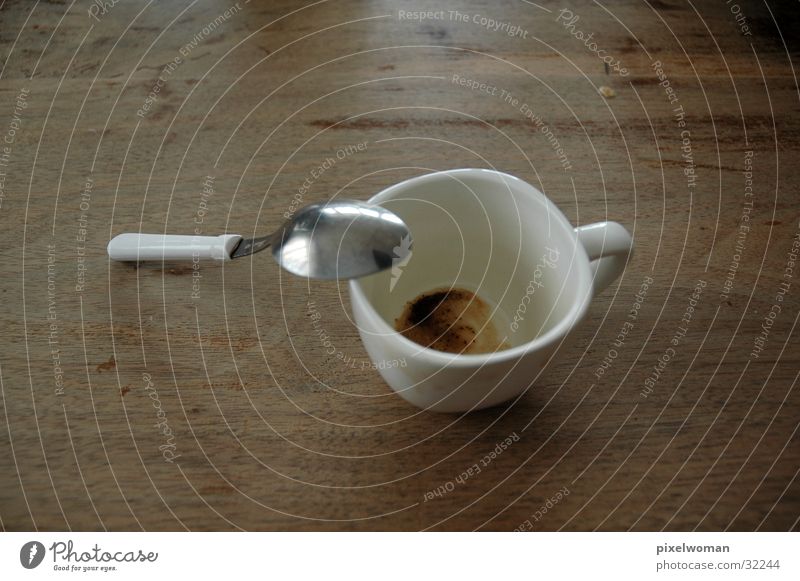 Kaffetasse Tasse weiß Löffel Pause Ernährung Kaffee