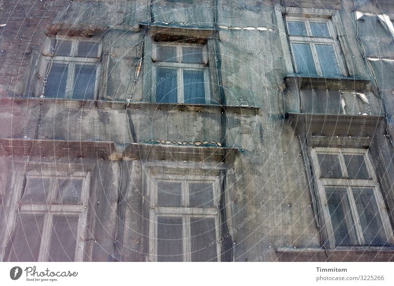 Veränderung Ferien & Urlaub & Reisen Sofia Bulgarien Stadt Haus Gebäude Fassade Stein Glas alt dunkel kaputt braun grau violett schwarz Gefühle Armut Renovieren