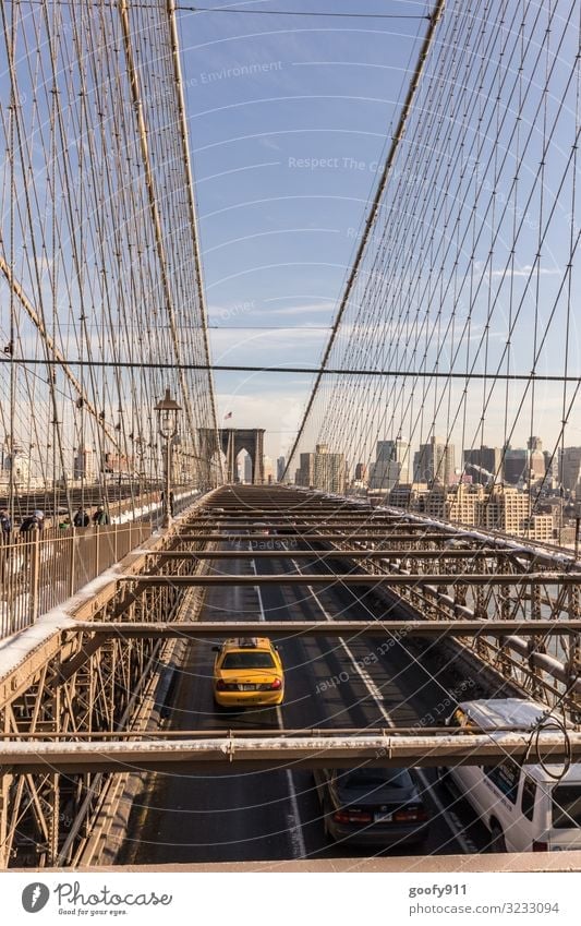 Brooklyn Bridge NY Ferien & Urlaub & Reisen Tourismus Ausflug Abenteuer Ferne Freiheit Sightseeing Städtereise New York City Stadt Stadtzentrum bevölkert Brücke