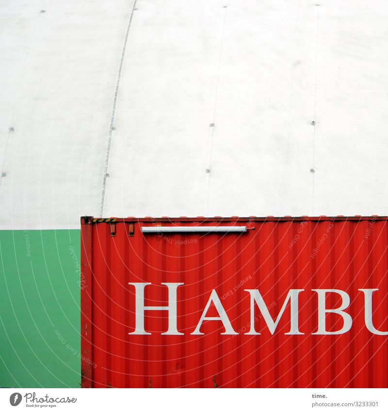 Italienische Verhältnisse Hamburg Stadtzentrum Bauwerk Gebäude Mauer Wand Dach Container Dekoration & Verzierung Zelt Metall Kunststoff Schriftzeichen Linie