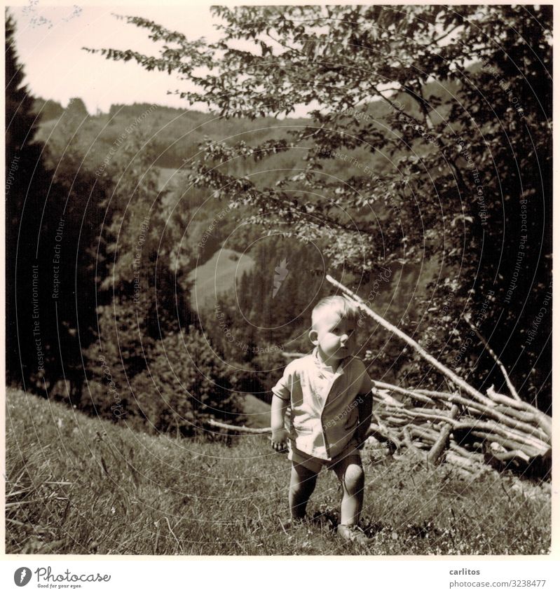 Im Frühtau zu Berge ... Fünfziger Jahre Kind Junge wandern Ausflug Schwarzwald Familie & Verwandtschaft Zusammensein