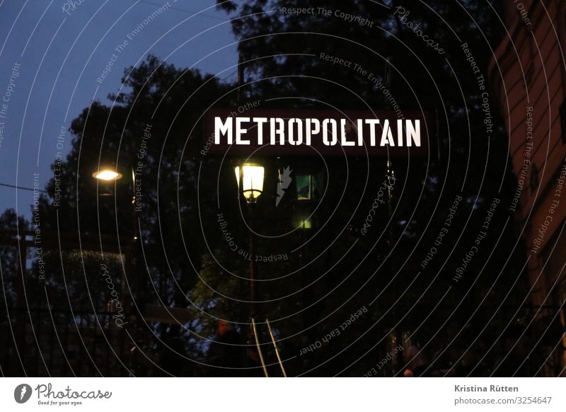 metropolitain Paris Paris Métro Stadt Hauptstadt Verkehr Verkehrsmittel Öffentlicher Personennahverkehr U-Bahn Schilder & Markierungen Tourismus