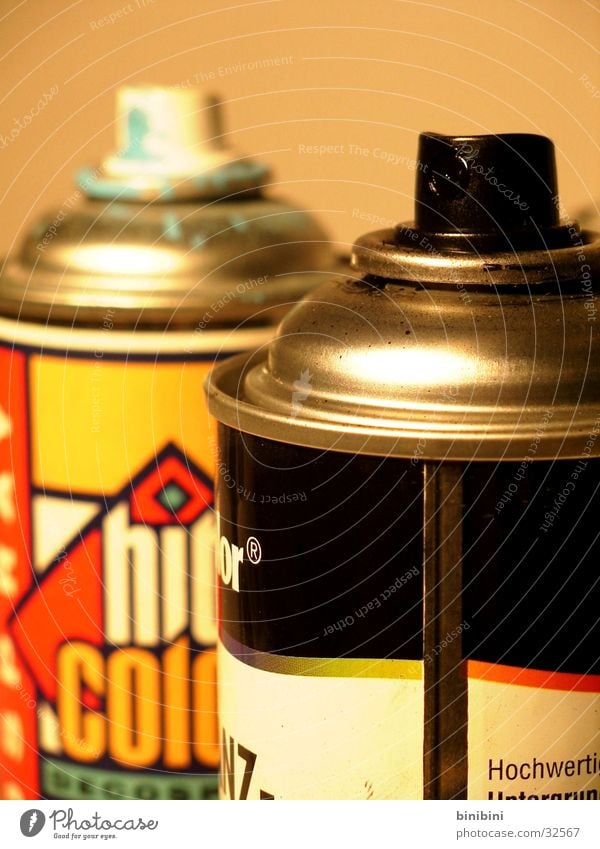 Spraydose2 mehrfarbig Dose Stil Fototechnik Farbe Graffiti