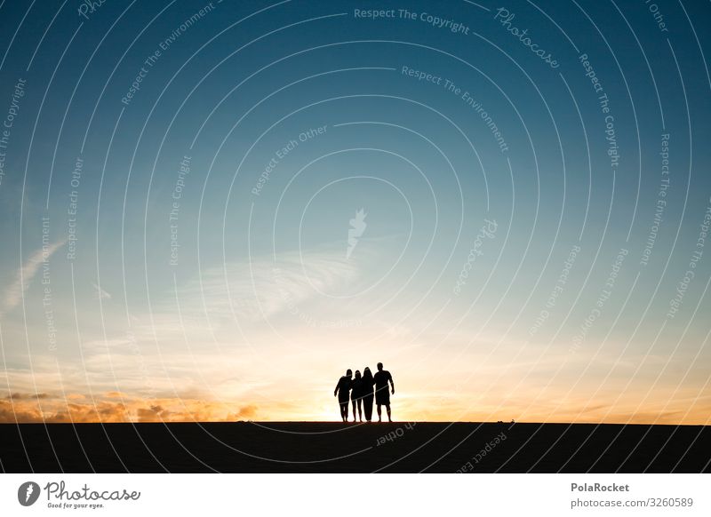 #A0# together Kunst ästhetisch Horizont Freundschaft Silhouette Sonnenuntergang Abenteuer 4 graphisch Farbfoto Gedeckte Farben Außenaufnahme Experiment
