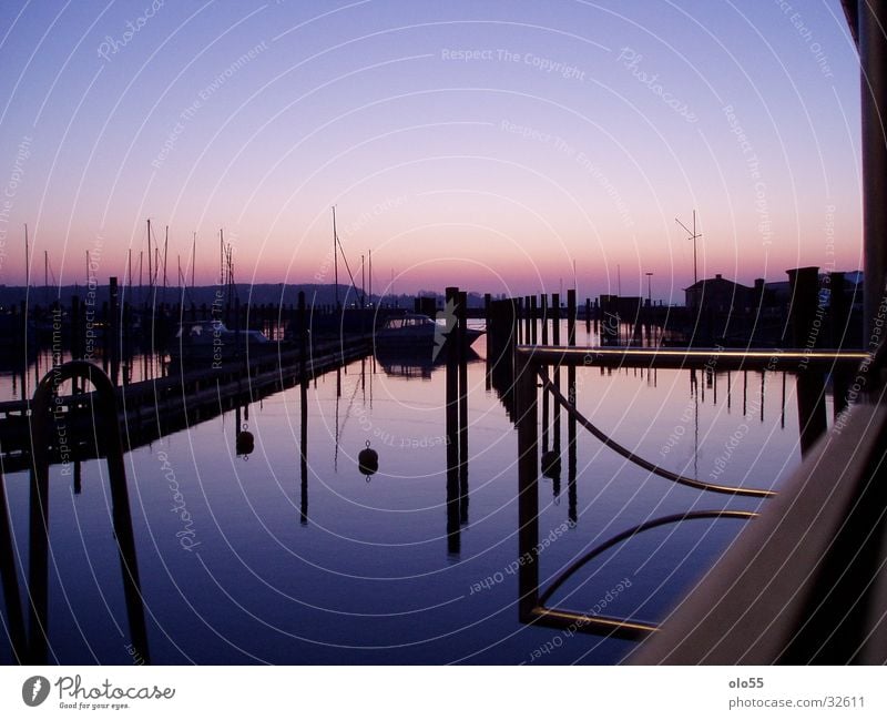 Silence III Wasserfahrzeug violett Morgen Sonnenaufgang Hafen