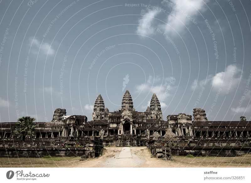 Angkor Wat, Hintereingang Siem Reap Angkor Thom Kambodscha Asien Südostasien Ruine Sehenswürdigkeit ästhetisch außergewöhnlich Bekanntheit Tempel Kloster