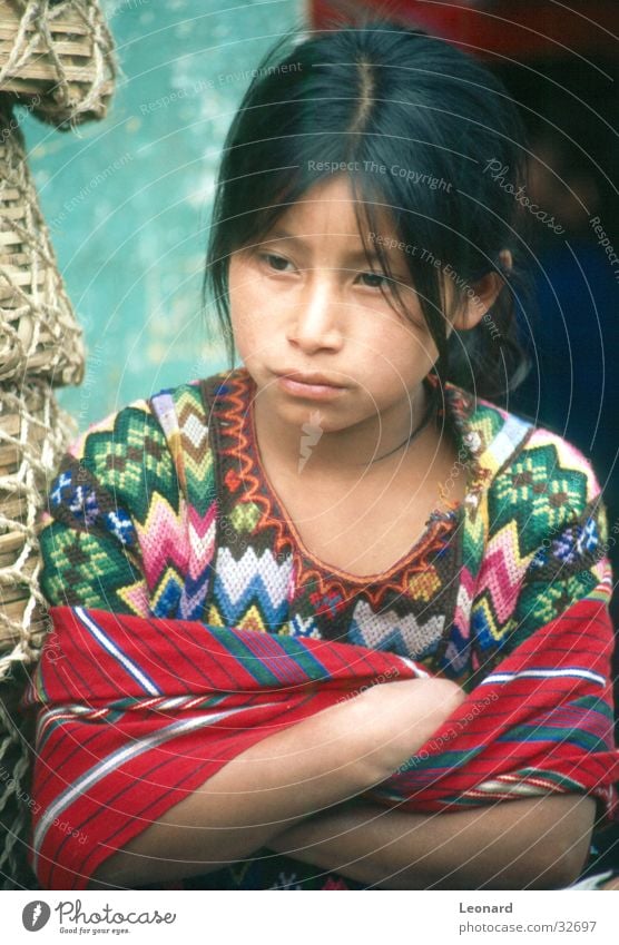 Würde Kind Mädchen Unschärfe Guatemala Maya Mensch Frau kulture Farbe Südamerika latin america woman glance Stil