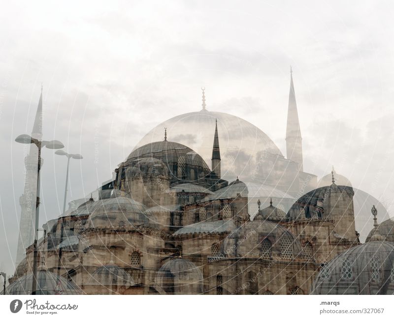 Istanbul Ferien & Urlaub & Reisen Tourismus Kultur Himmel Wolken Türkei Bauwerk Gebäude Architektur Moschee Sehenswürdigkeit außergewöhnlich einzigartig