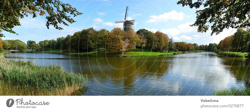 Windmühle De Seismolen in Middelburg binnengracht europa galerieholländer gewässer holland holländerwindmühle niederlande seismolen wahrzeichen walcheren