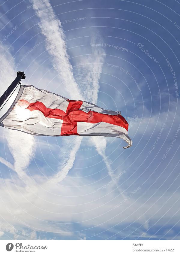 Brexit Himmelszeichen St. George Zeichen Fahne Kreuz englisch historisch Großbritannien England Chemtrails X Kondensstreifen Geschichte Symbole & Metaphern