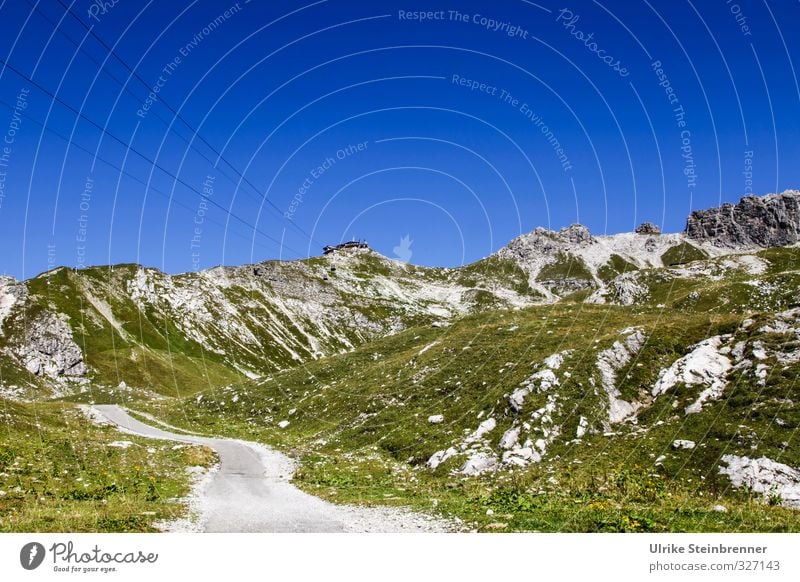 Nebelhorn Gipfelstation Ferien & Urlaub & Reisen Tourismus Ausflug Berge u. Gebirge wandern Umwelt Natur Landschaft Pflanze Wolkenloser Himmel Sonne Herbst