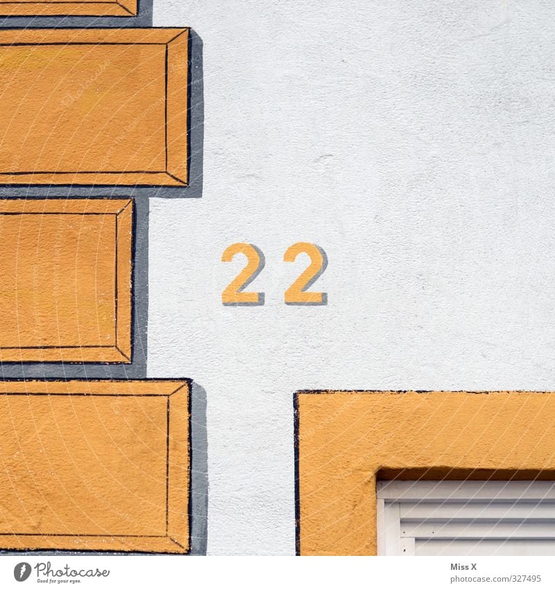 wär ich gern Haus Mauer Wand Ziffern & Zahlen 18-30 Jahre 2 Hausnummer Farbfoto mehrfarbig Außenaufnahme Detailaufnahme Menschenleer Textfreiraum rechts