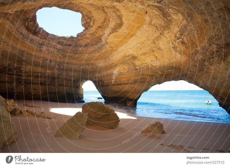 TSCHÜSS, PORTUGAL Portugal Algarve Seacaves Höhle Seehöhlen Sea-Caves Benagil Praia de Benagil Felsalgarve Ferien & Urlaub & Reisen Reisefotografie Idylle