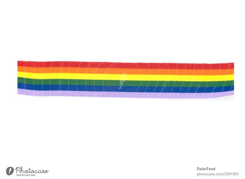 lgbt-Flagge auf weißem Hintergrund-Armband Freiheit Homosexualität Frau Erwachsene Fahne Liebe Stolz obere Ansicht bisexuell Entwurf Diskriminierung Geschlecht