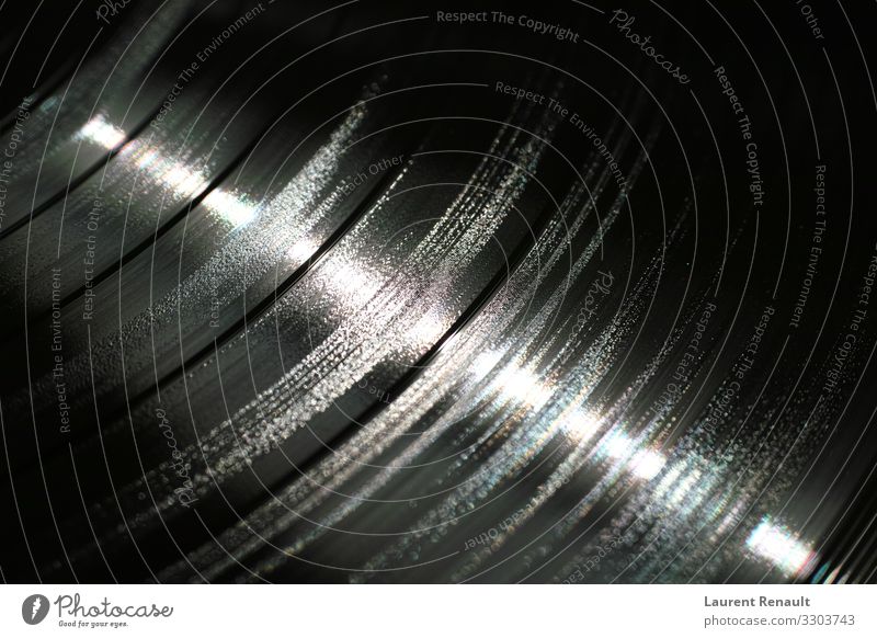 Hintergrund der Vinyl-Schallplatte Spielen Musik Medien alt dunkel retro schwarz Album analog Audio klassisch Scheibe Lamelle Mikrorille Aufzeichnen rpm