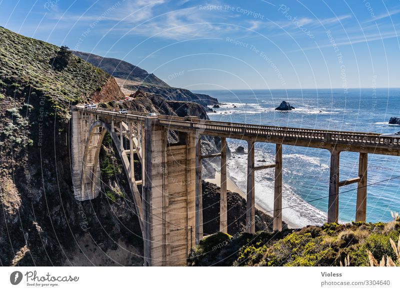 Vorfreude |Kalifornien, der Weg ist das Ziel USA Bogenrippen San Francisco Bauwerk Carmel Monterey Highway One Big Sur Bogenbrücke