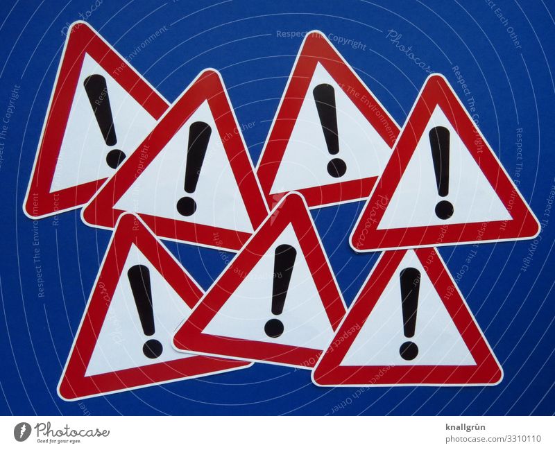Verkehrszeichen 101 Verkehrsschild Zeichen Kommunizieren blau rot schwarz weiß Wachsamkeit Neugier Erwartung bedrohlich Schutz Sicherheit Warnhinweis