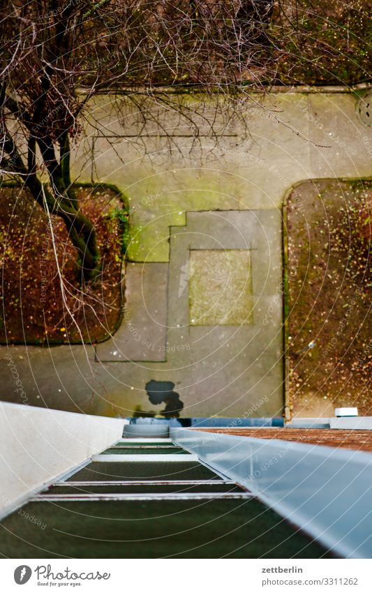 Geflickter Bürgersteig Reparatur Ausgang Eingang Flickzeug repariert Fußweg Menschenleer Textfreiraum Wege & Pfade Winter Häusliches Leben Wohngebiet