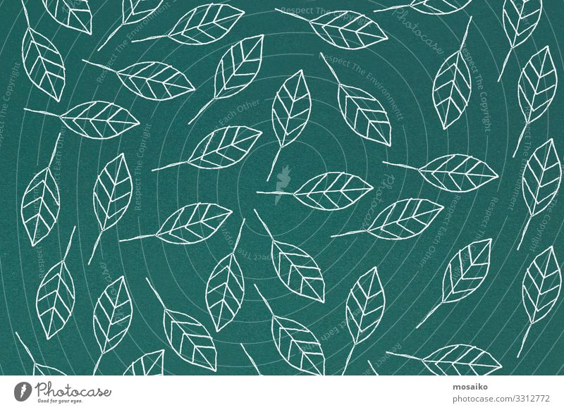 handgezeichnete Blütenblätter auf grünem Hintergrund Lifestyle Reichtum elegant Stil Freude schön Wellness Leben harmonisch Wohlgefühl Sinnesorgane Meditation