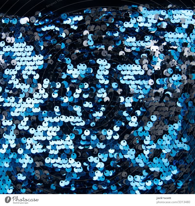 Glitzer im Quadrat elegant Stil glänzend Kunststoff Kreis trendy blau Kitsch Pailletten Reaktionen u. Effekte Lichtbrechung wirkungsvoll Hintergrundbild