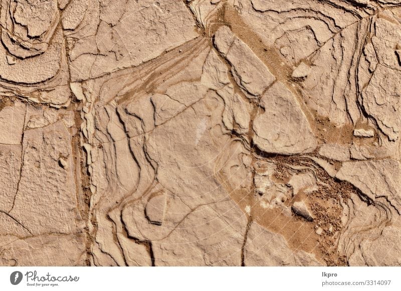 und die abstrakte, rissigen Sandtextur Design Sommer Umwelt Erde Klima Wetter Dürre Felsen heiß natürlich braun grau schwarz Tod Desaster trocken Hintergrund