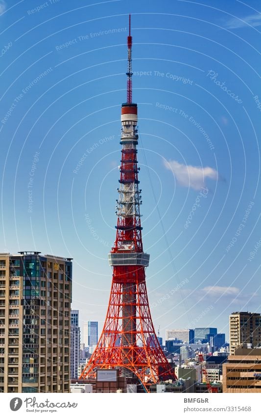 Tokyo Tower Ferien & Urlaub & Reisen Tourismus Ausflug Ferne Sightseeing Städtereise Fortschritt Zukunft Japan Asien Hauptstadt Stadtzentrum Turm Bauwerk
