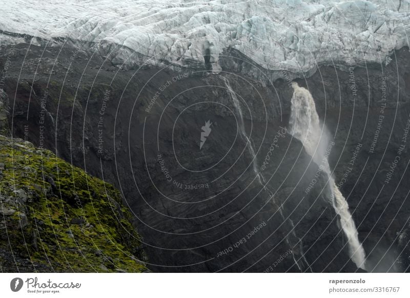 Abbruchkante eines Gletschers Gletschereis Eis eisig kalt Klima gletscherblau Island Landschaft Klimawandel Menschenleer Außenaufnahme Frost Natur Farbfoto