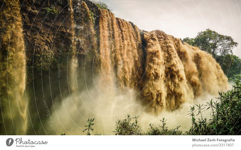 Beliebte Wasserfälle des Blauen Nils in Äthiopien Ferien & Urlaub & Reisen Tourismus Berge u. Gebirge Natur Landschaft Wolken Baum Wald Schlucht Fluss