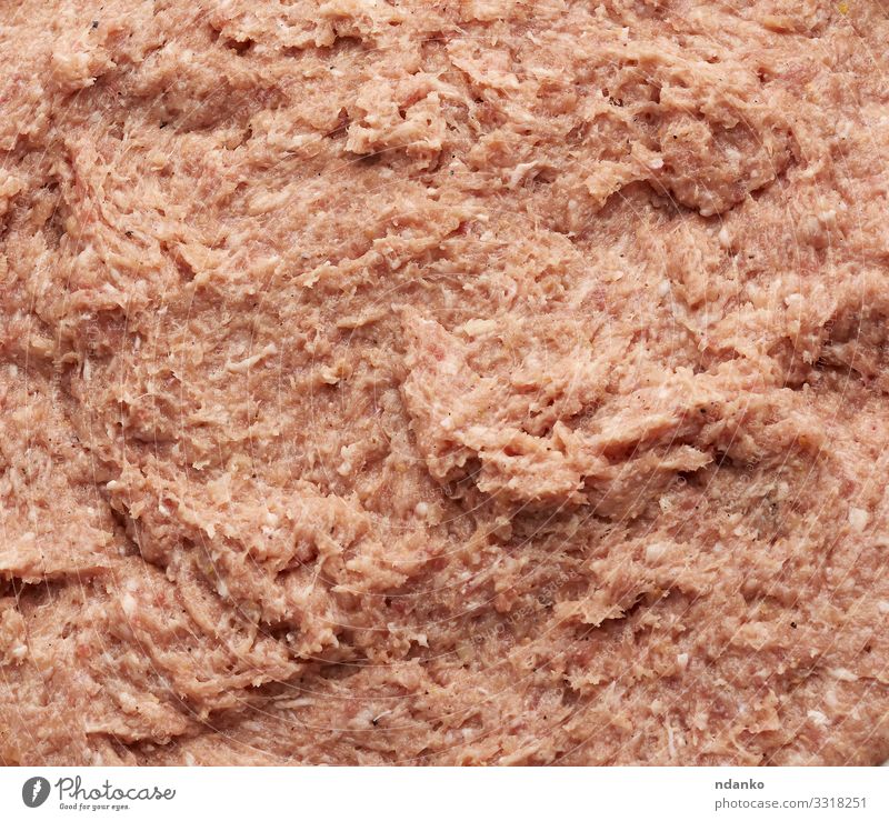 Textur von gehacktem Schweinefleisch und Schmalz Fleisch Ernährung frisch rosa rot weiß texturiert Konsistenz hacken Koch Essen zubereiten Farce Fett Brotbelag
