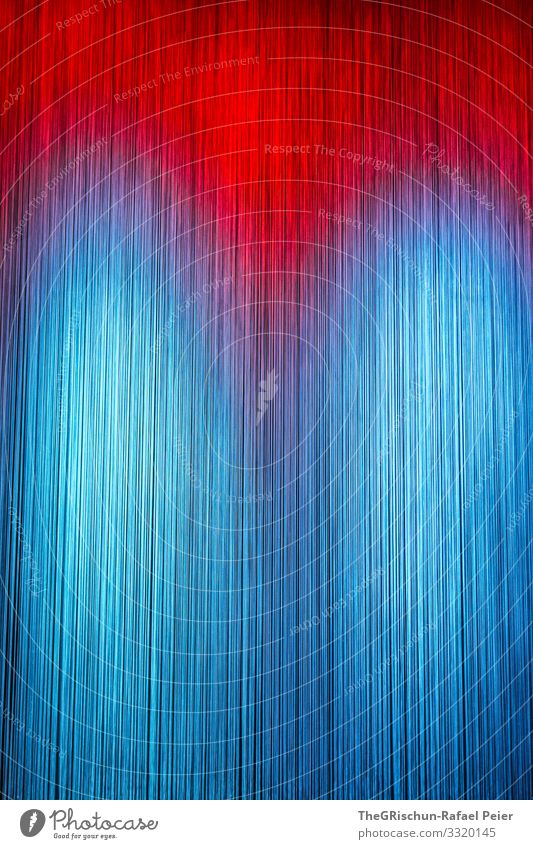 Muster Bühne blau rot Vorhang Bühnenbeleuchtung Farbstoff Verlauf herzförmig Farbfoto Innenaufnahme Experiment Menschenleer Textfreiraum oben Textfreiraum unten