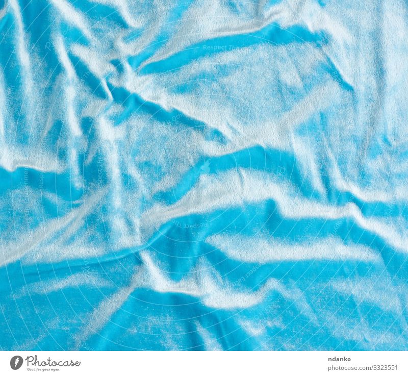blaue Samt-Textur mit Wellen elegant Stil Design Mode Bekleidung Stoff einfach Unendlichkeit modern Farbe Konsistenz übergangslos Hintergrund Textil Element