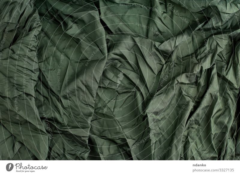 grüner Satin-Textilstoff Reichtum elegant Design Mode Stoff glänzend dunkel natürlich weich Farbe seidig Glanz Seide sanft Element Hintergrund Leinwand Sahne