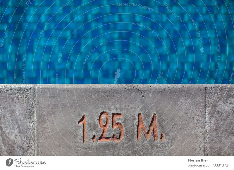Nichtschwimmer Schwimmbad Schwimmen & Baden Schwimmsport Wassersport Bademeister Arbeitsplatz Beton Ziffern & Zahlen Schilder & Markierungen Hinweisschild