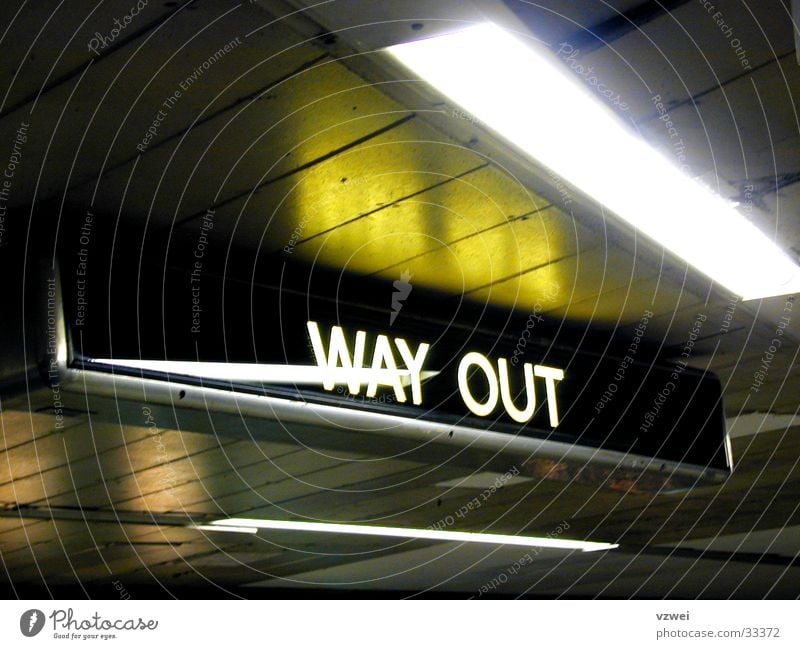 Way out London Ausgang Verkehr England London Underground WayOut