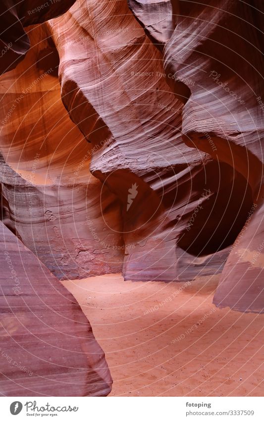 Antelope Canyon in Arizona schön Ferien & Urlaub & Reisen Tourismus Natur Landschaft Sand Luft Wasser Felsen Schlucht Sehenswürdigkeit Stein leuchten rot