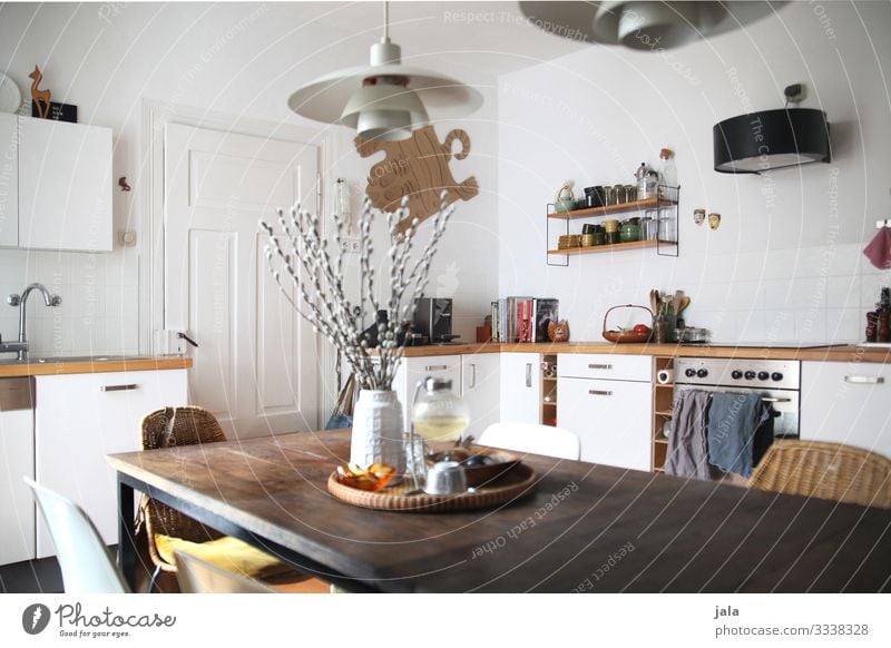 küche Stil Design Häusliches Leben Wohnung einrichten Innenarchitektur Dekoration & Verzierung Möbel Stuhl Tisch Raum Küche Kitsch Krimskrams natürlich