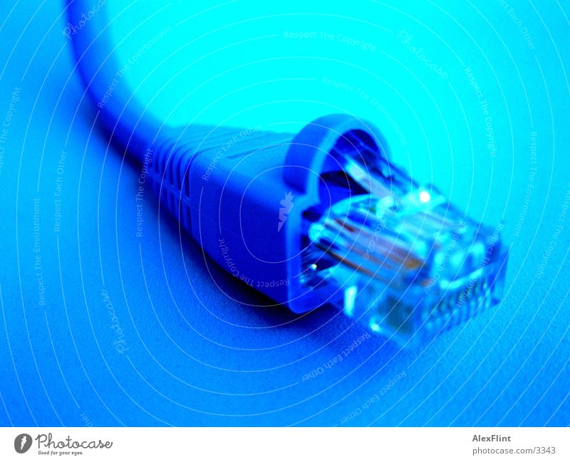 cable4 Netzwerkkabel Stecker Telekommunikation Kabel blau