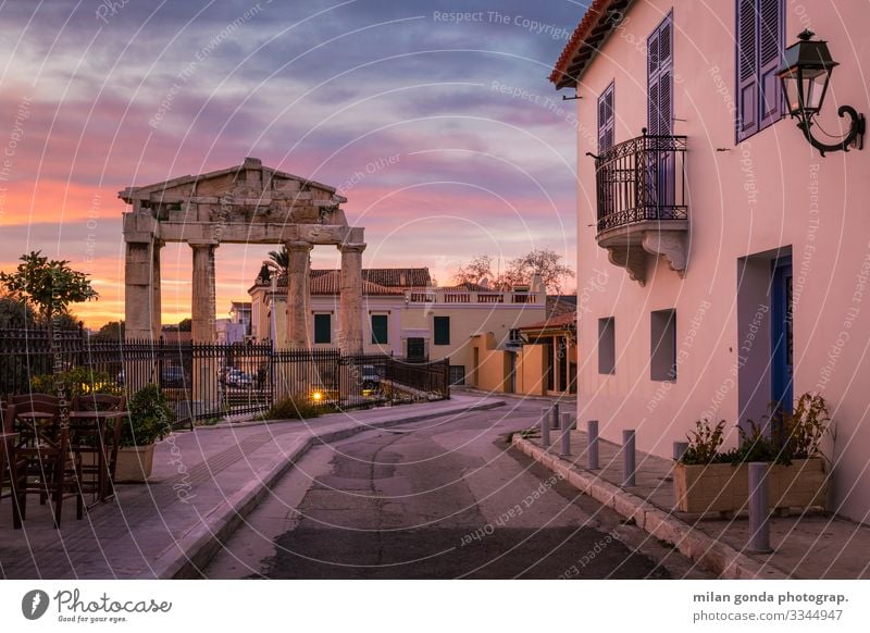 Römische Agora in Athen. Landschaft Altstadt Ruine Denkmal Straße historisch Europa mediterran Griechenland Attika Plaka monastiraki Stadtbild Überreste