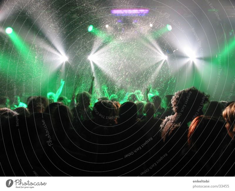 PartyCrew Part One Disco Lasershow Menschengruppe Musik Entwurf Partystimmung Freude Partygast