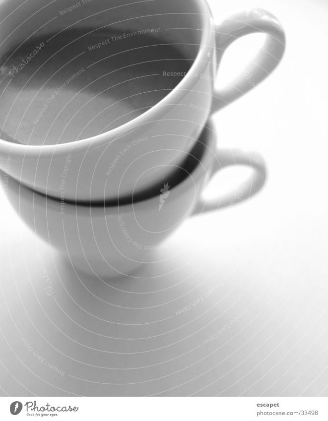 Kaffeetassen Dorf Tasse genießen Schwarzweißfoto