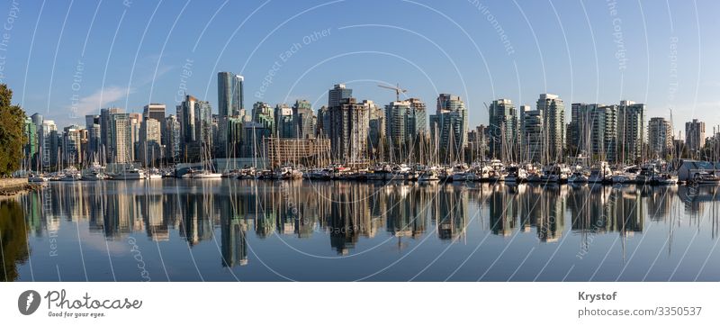 Vancouver-Panorama Architektur füttern Kanada goldene Stunde Stanley Park Sonnenuntergang Außenaufnahme
