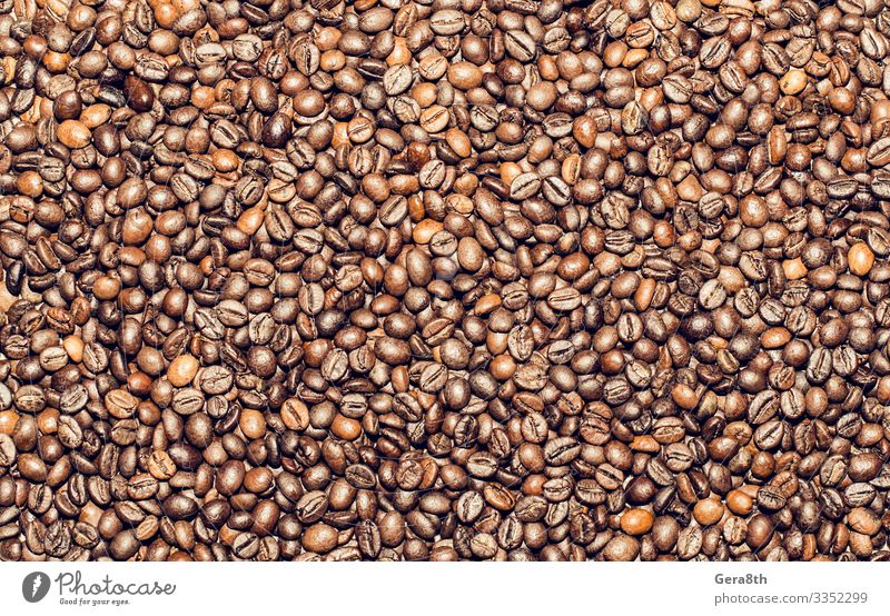 Textur ganze gebratene Kaffeebohnen Getreide Tapete gebrauchen Hintergrund blanko trinken duftig Konsistenz Muster
