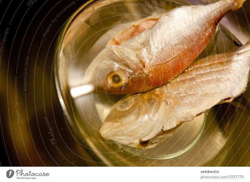 Fische Gesunde Ernährung Speise Essen Foodfotografie frisch Schalen & Schüsseln Wasser Essen zubereiten Küche 2 Tierpaar Tod Fleisch Schuppen Auge
