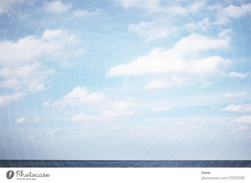 Reisende soll man nicht aufhalten Umwelt Natur Landschaft Wasser Himmel Wolken Horizont Schönes Wetter Wellen Küste Nordsee maritim Gelassenheit ruhig Leben