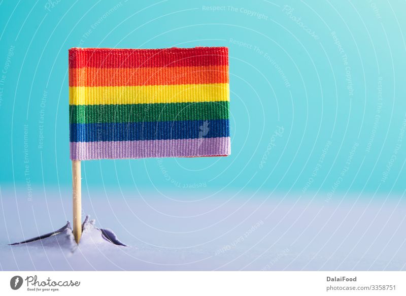 Regenbogenfahne Gay Oder Lgbt Pride Symbol Auf Gelbem Hintergrund Ein Lizenzfreies Stock Foto Von Photocase