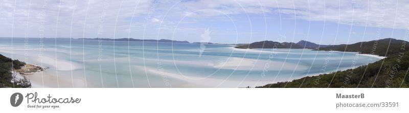 Whitehaven Beach Ferien & Urlaub & Reisen Strand Meer Natur Landschaft Wasser Küste Whitsunday Islands Australien groß Paradies weißer Strand