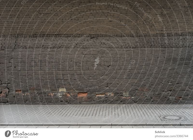 Schwerindustrie Hintergrund Industrie Architektur Mauer Wand grau rot schwarz Umwelt Umweltverschmutzung Buntsandstein Hintergrundbild dreckig Bürgersteig Bühne