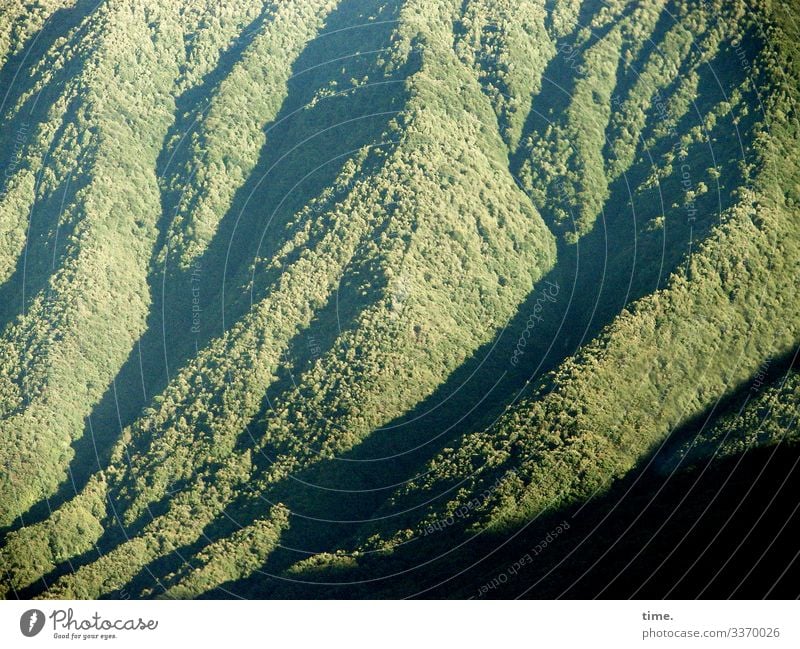 Faltwald italien Vogelperspektive gebirge berge sonnenlicht schatten grün