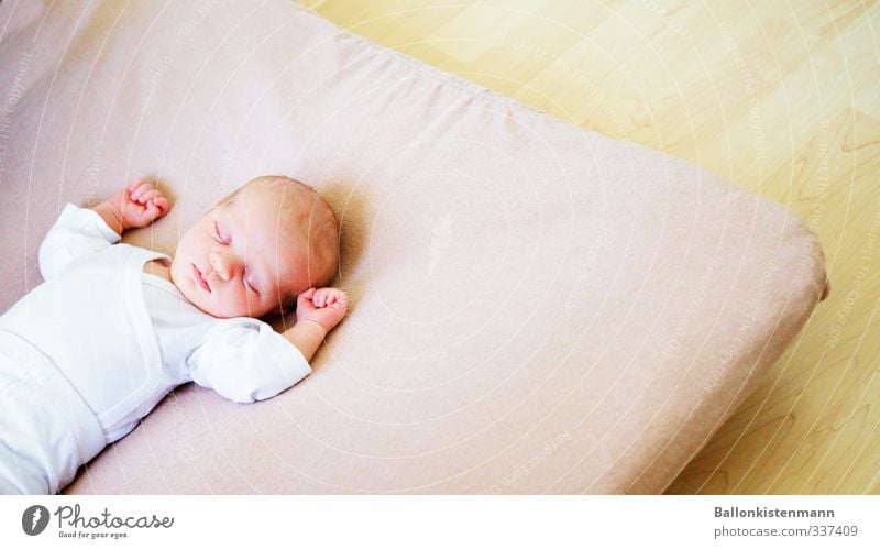 in der Ruhe liegt die Kraft. Glück Kindererziehung Baby 1 Mensch 0-12 Monate Erholung liegen schlafen träumen gut hell kuschlig natürlich niedlich Sauberkeit