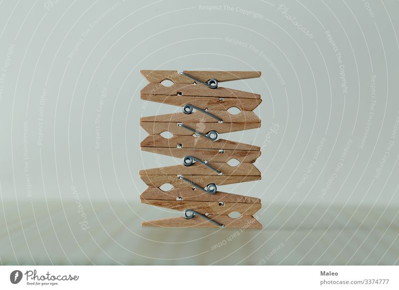 Konstruktion von hölzernen Wäscheklammern Hintergrundbild Holz Konzepte & Themen Design Kreativität Strukturen & Formen Symbole & Metaphern Klemme